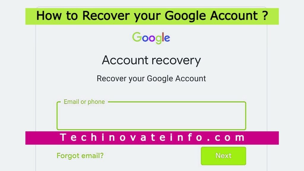 how to recover your google account